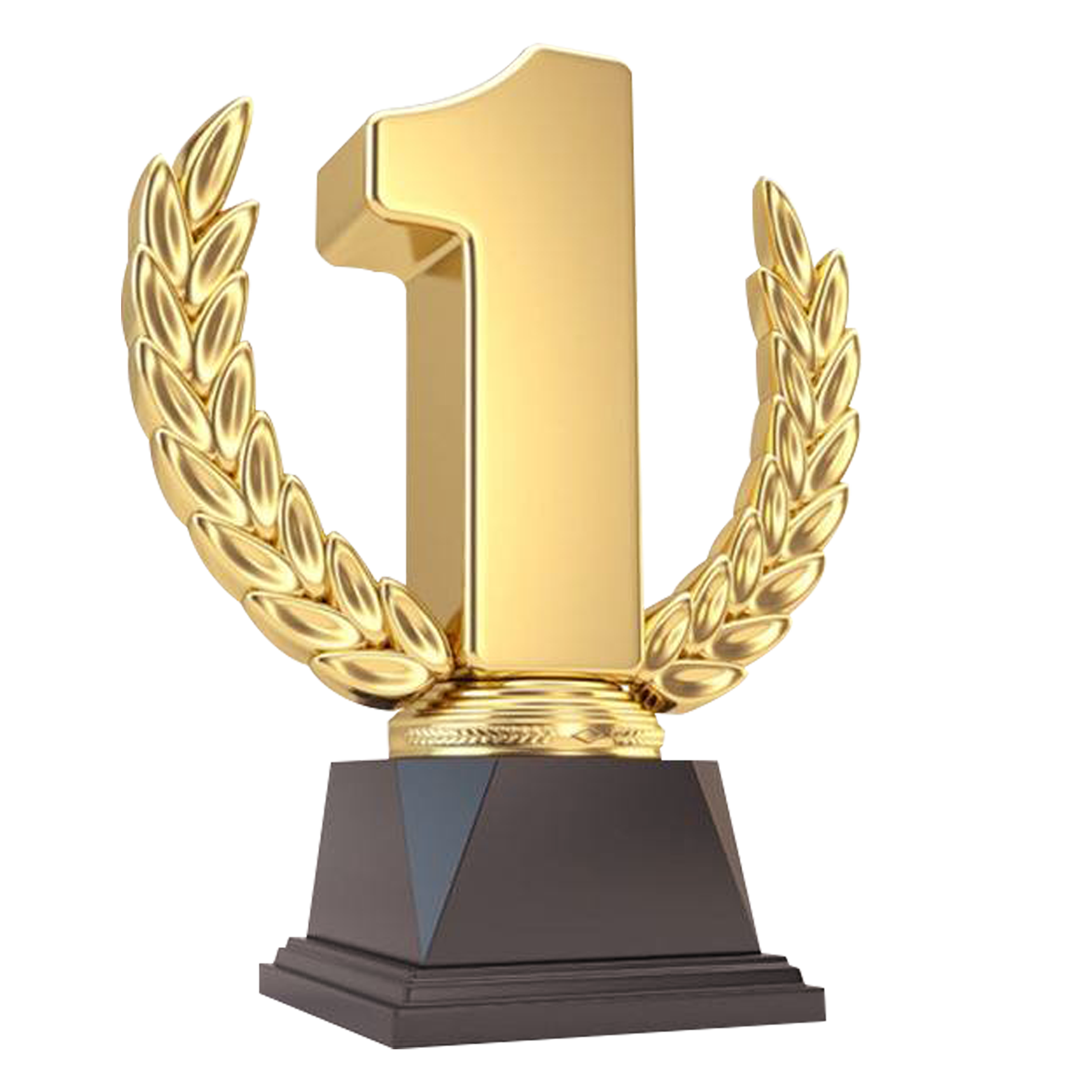 1 Number Gold Transparent PNG Image