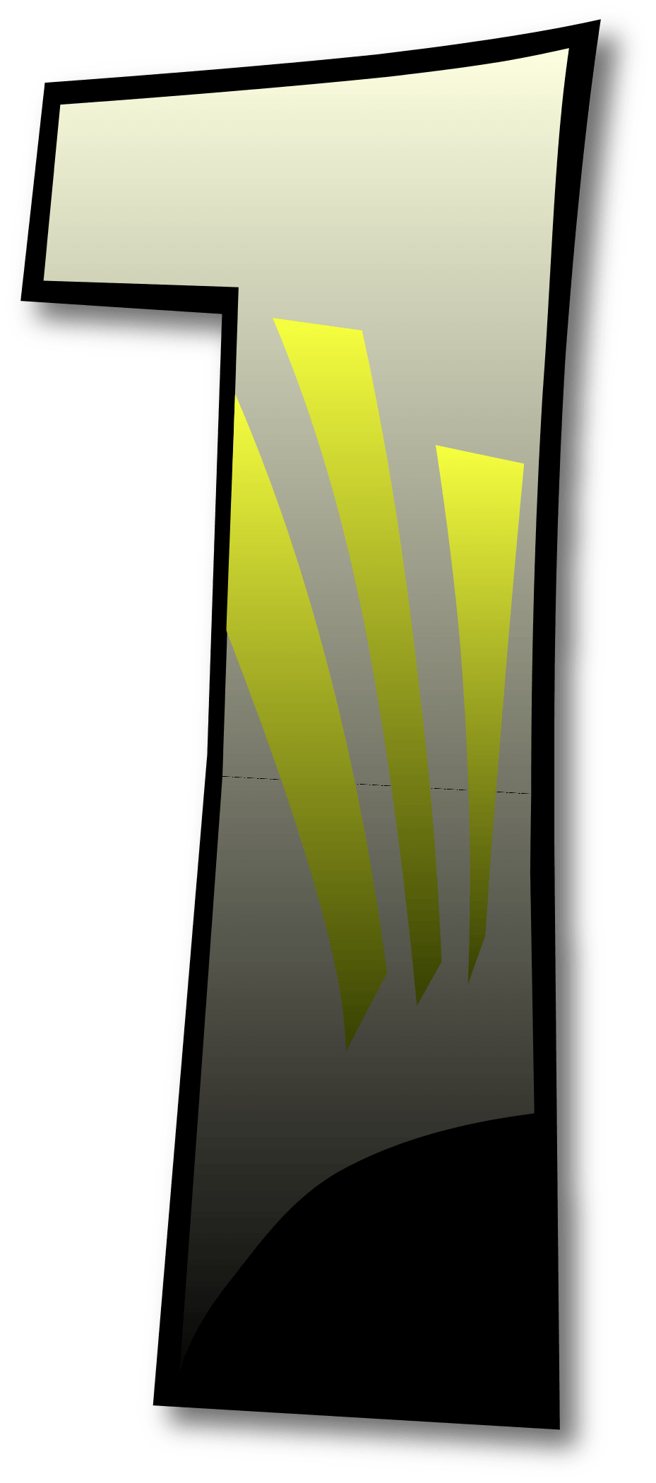 1 Digit Number Transparent PNG Image