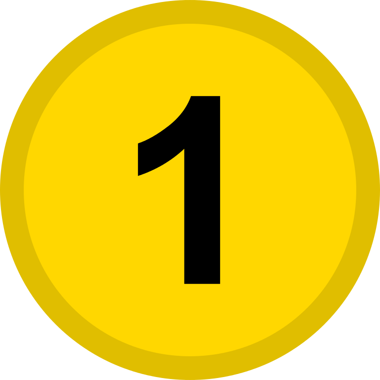1 Digit Number Transparent PNG Image