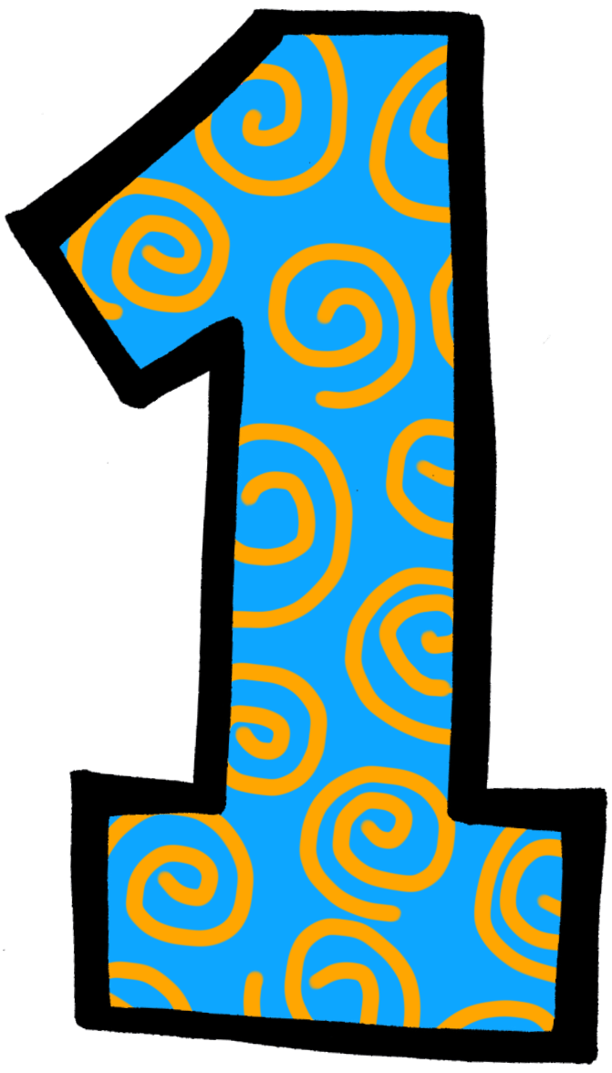 1 Number Transparent PNG Image
