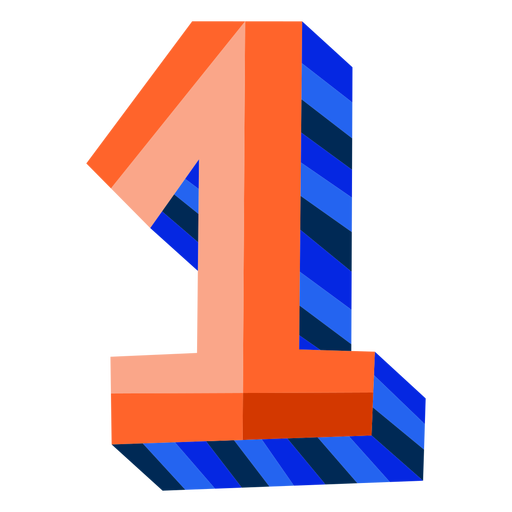 1 Number Transparent PNG Image
