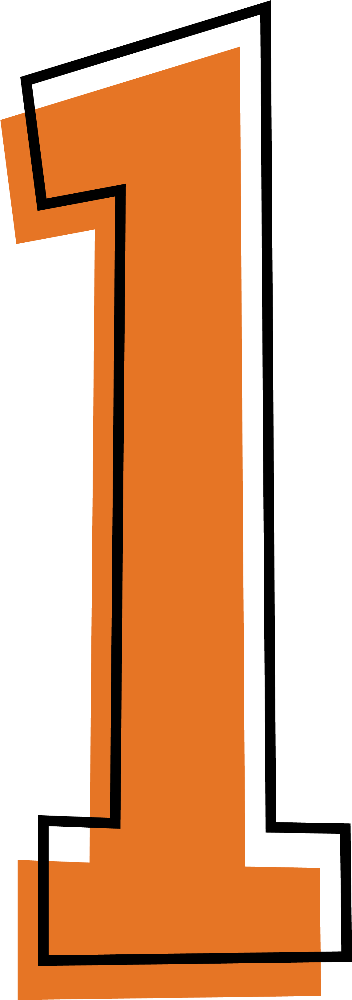 1 Number File Transparent PNG Image