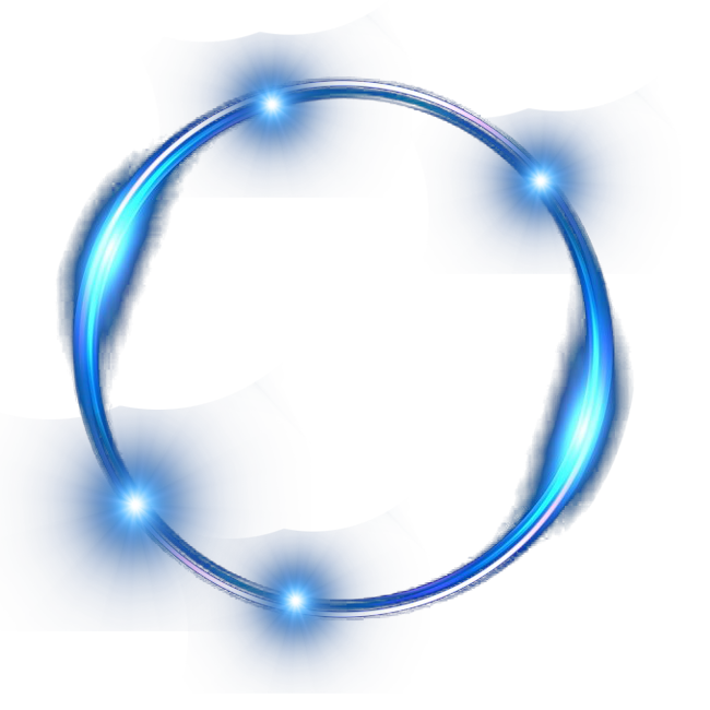Blue Light Effect Round Glow Transparent PNG Image