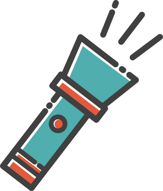 Vector Flashlight Torch Transparent PNG Image