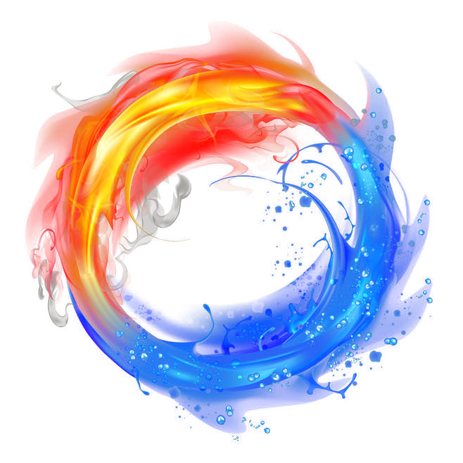 Fire Light And Flame Ice Transparent PNG Image