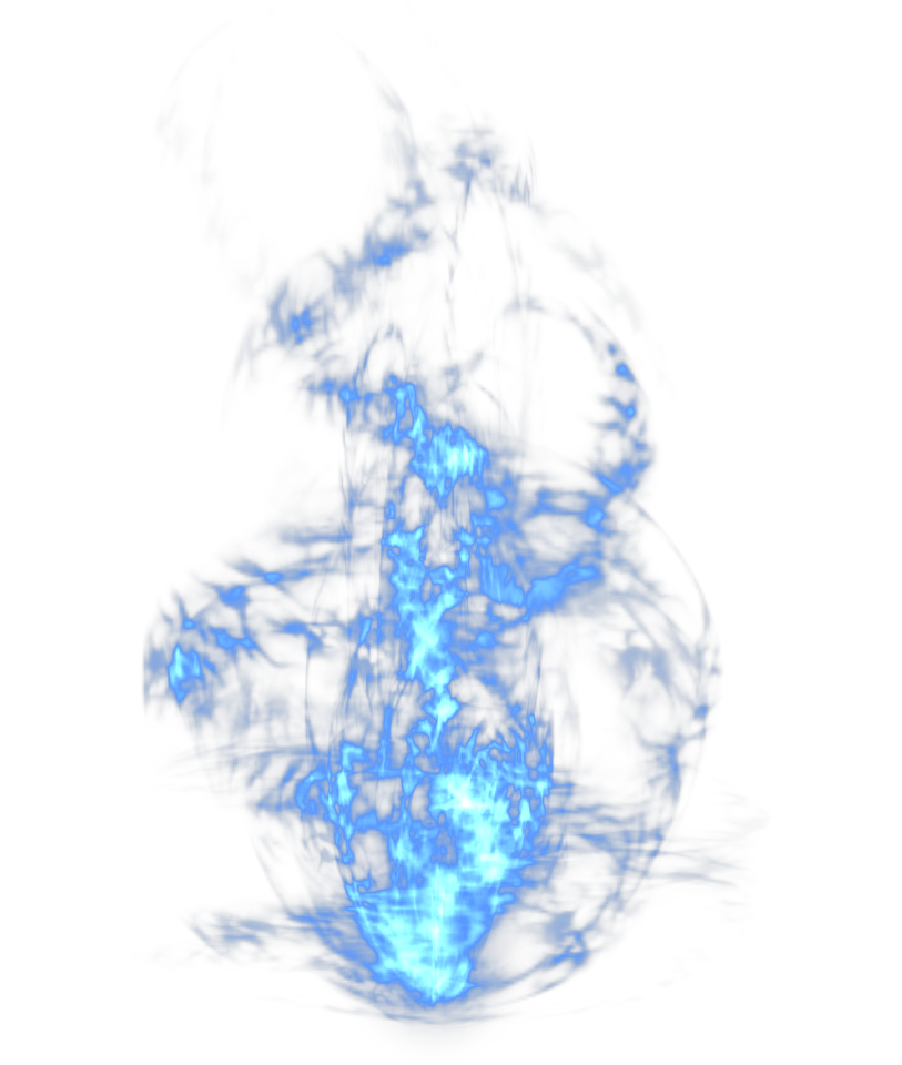 Blue Light Dynamic Effect Flame Transparent PNG Image