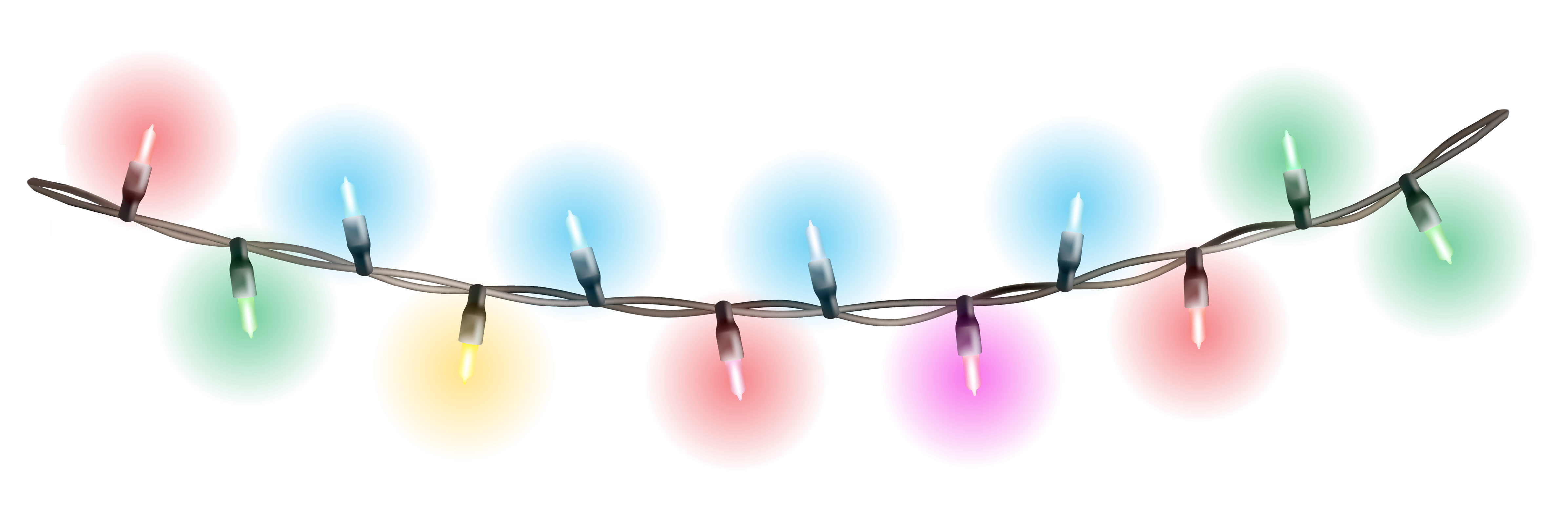 Lights Glowing Christmas Transparent PNG Image