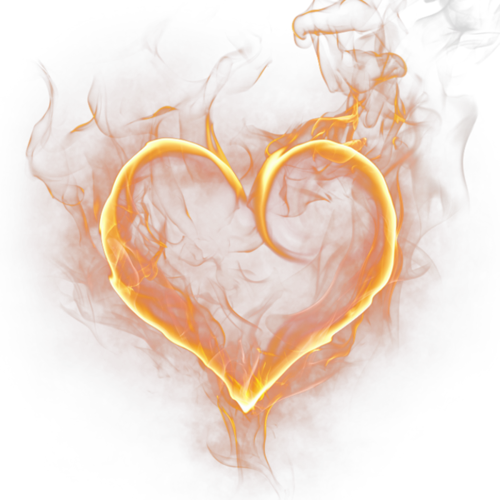 Light Heart-Shaped Flame Transparent PNG Image