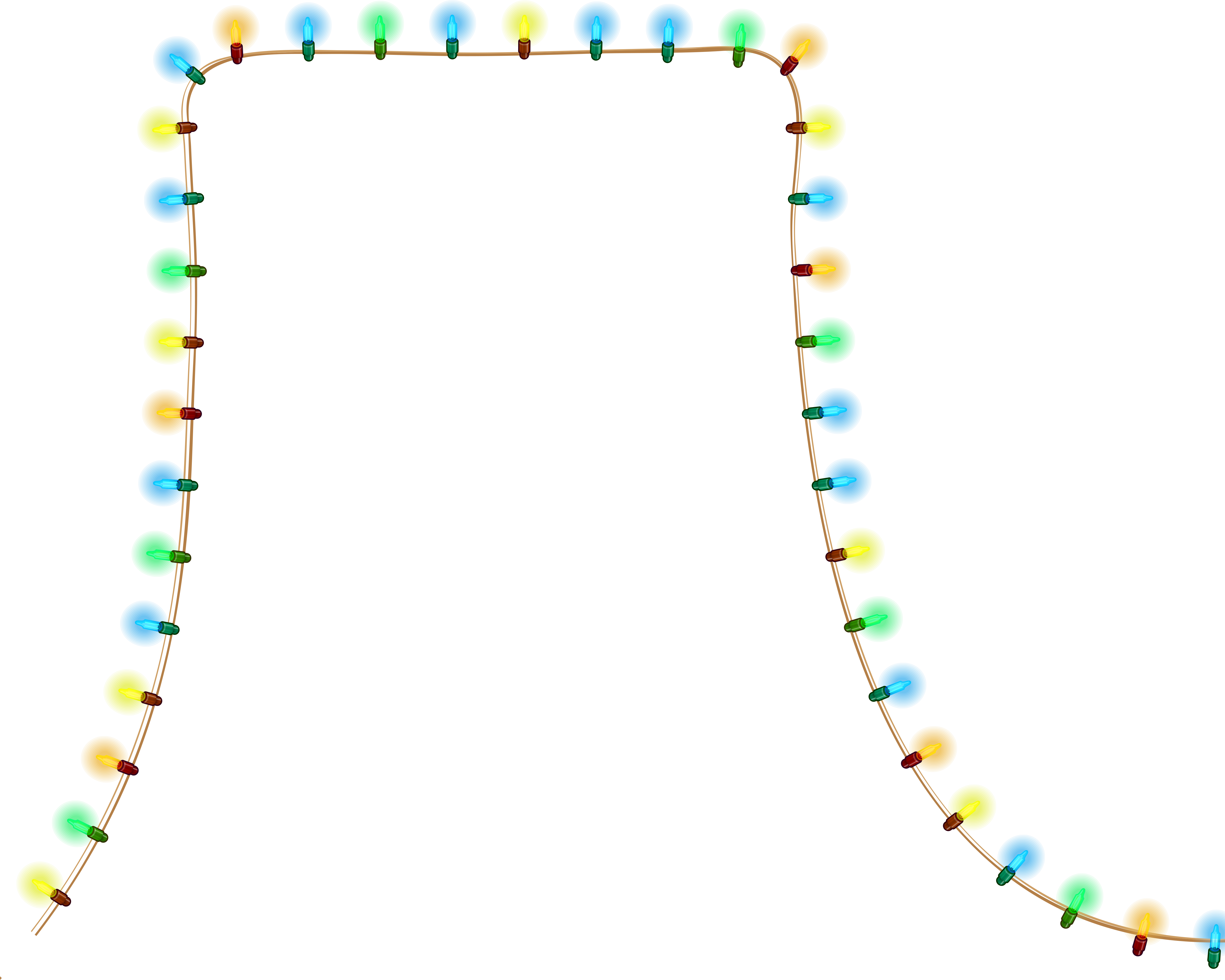 Christmas Decoration Lights Transparent PNG Image