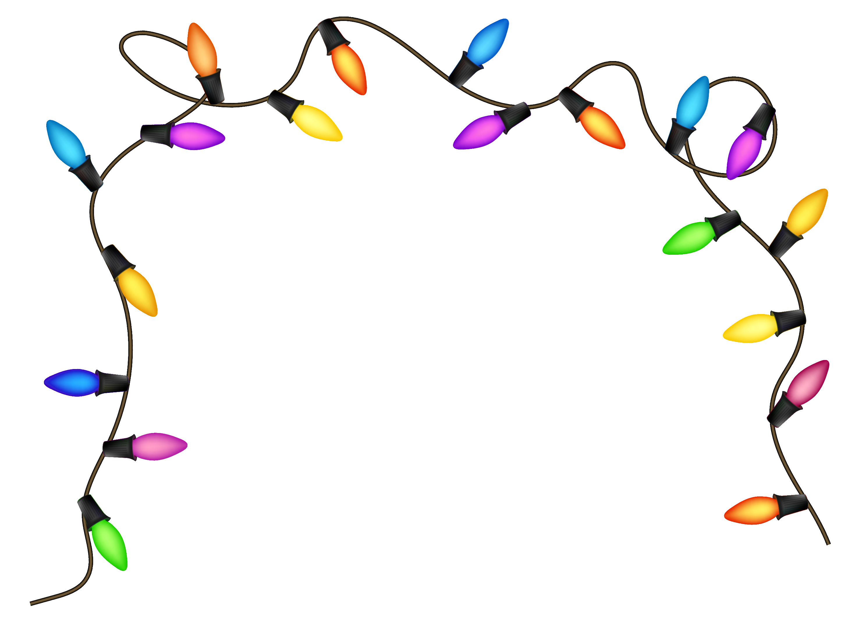 Christmas Decoration Lights Transparent PNG Image