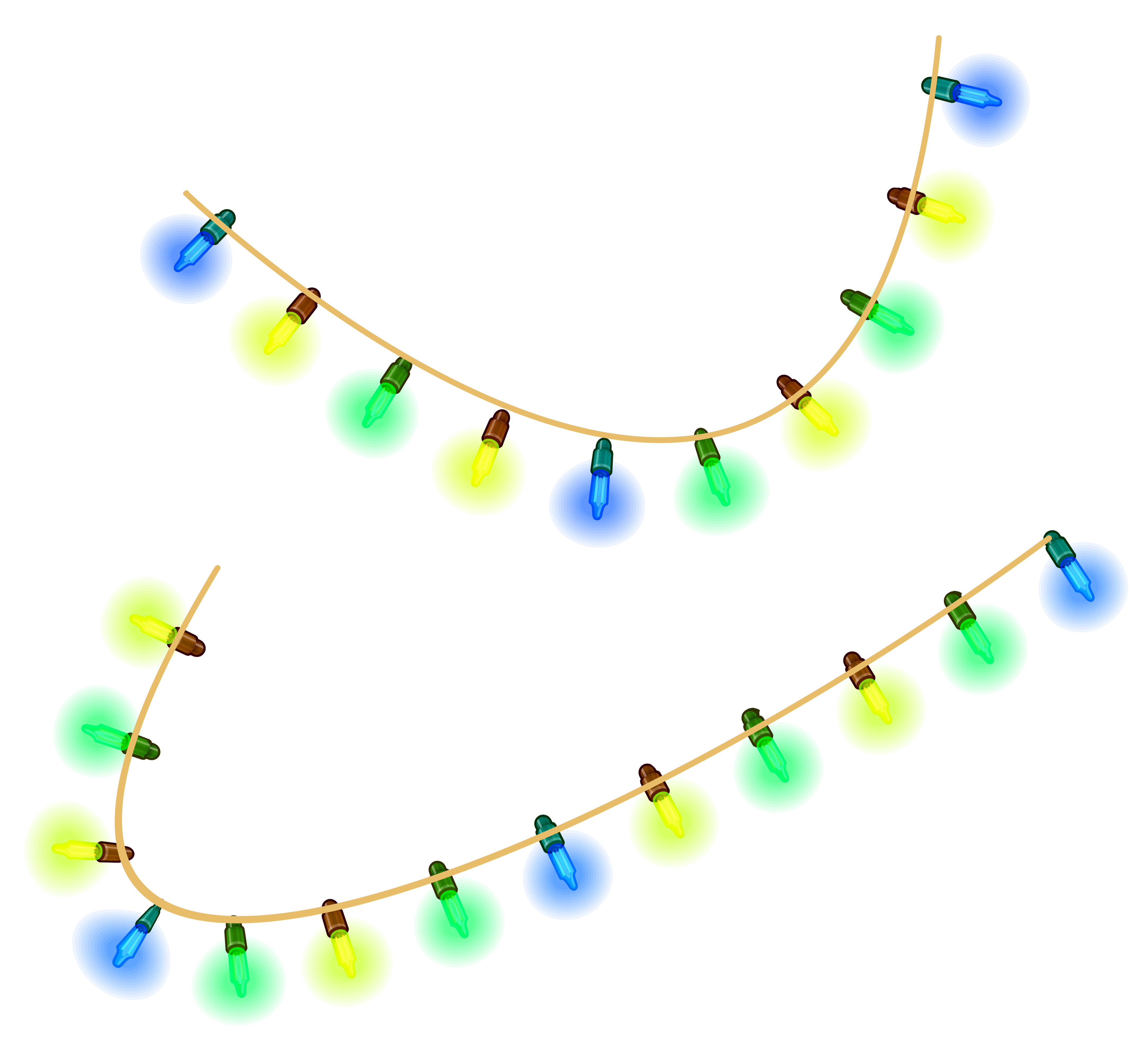 Christmas Decoration Lights Background Transparent PNG Image