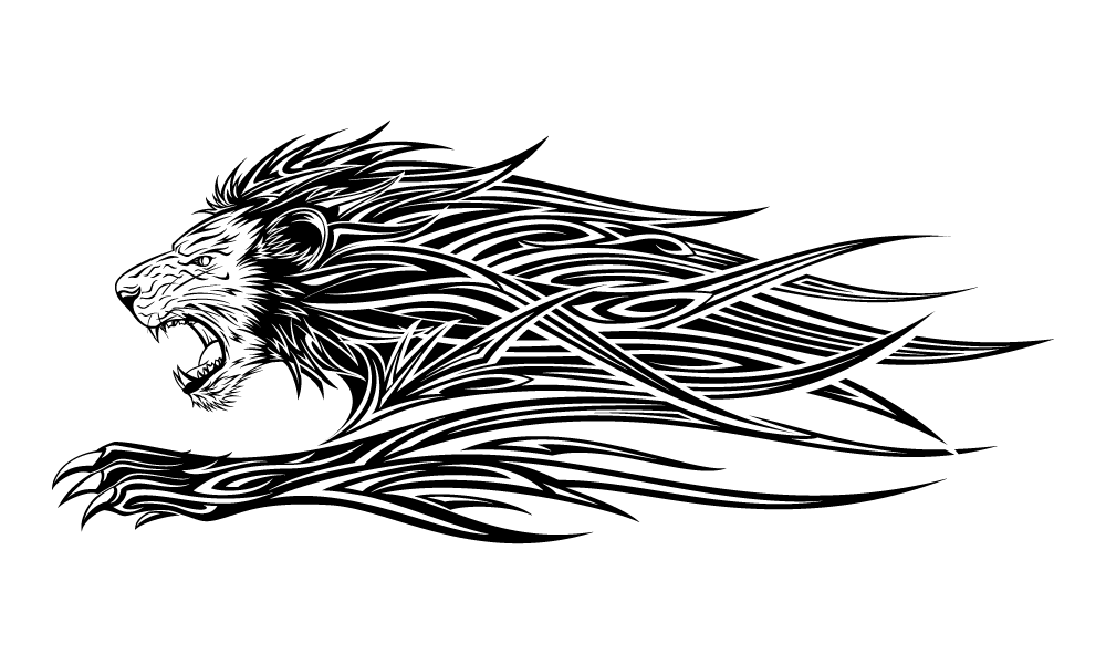 Tattoo Lion Illustration Transparent PNG Image