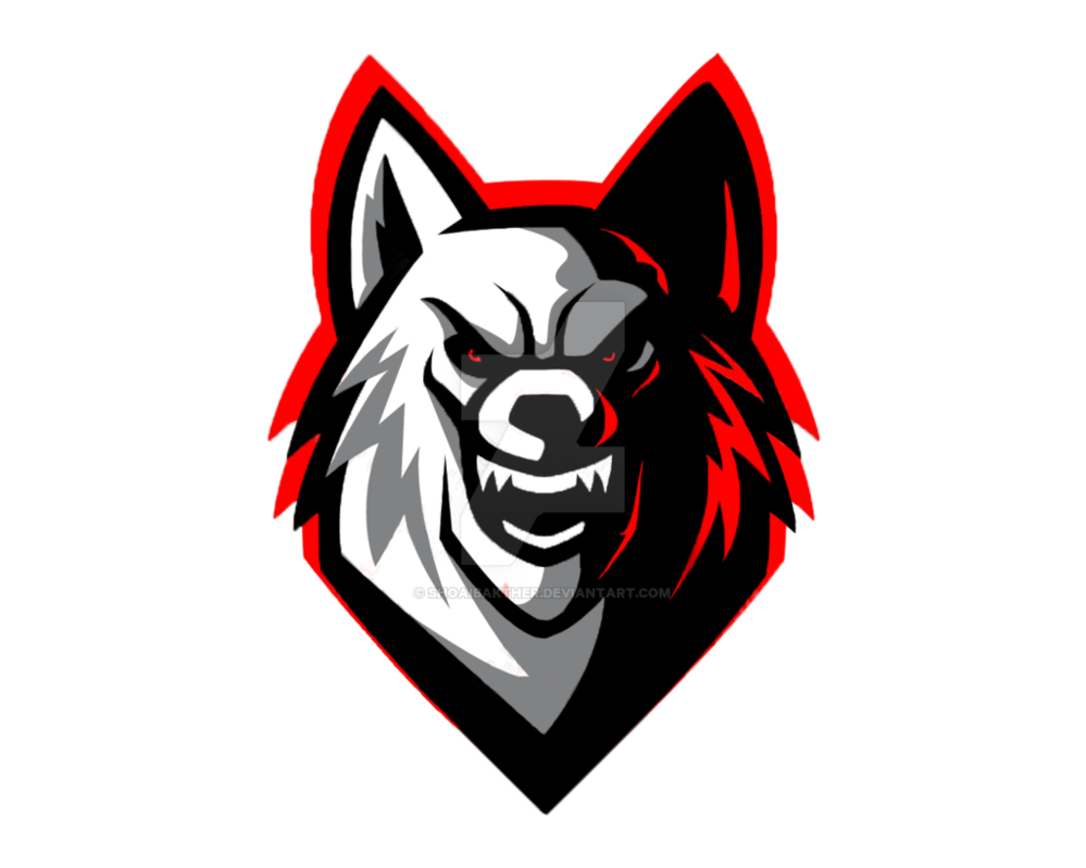 Gray Black Wolf Logo Transparent PNG Image