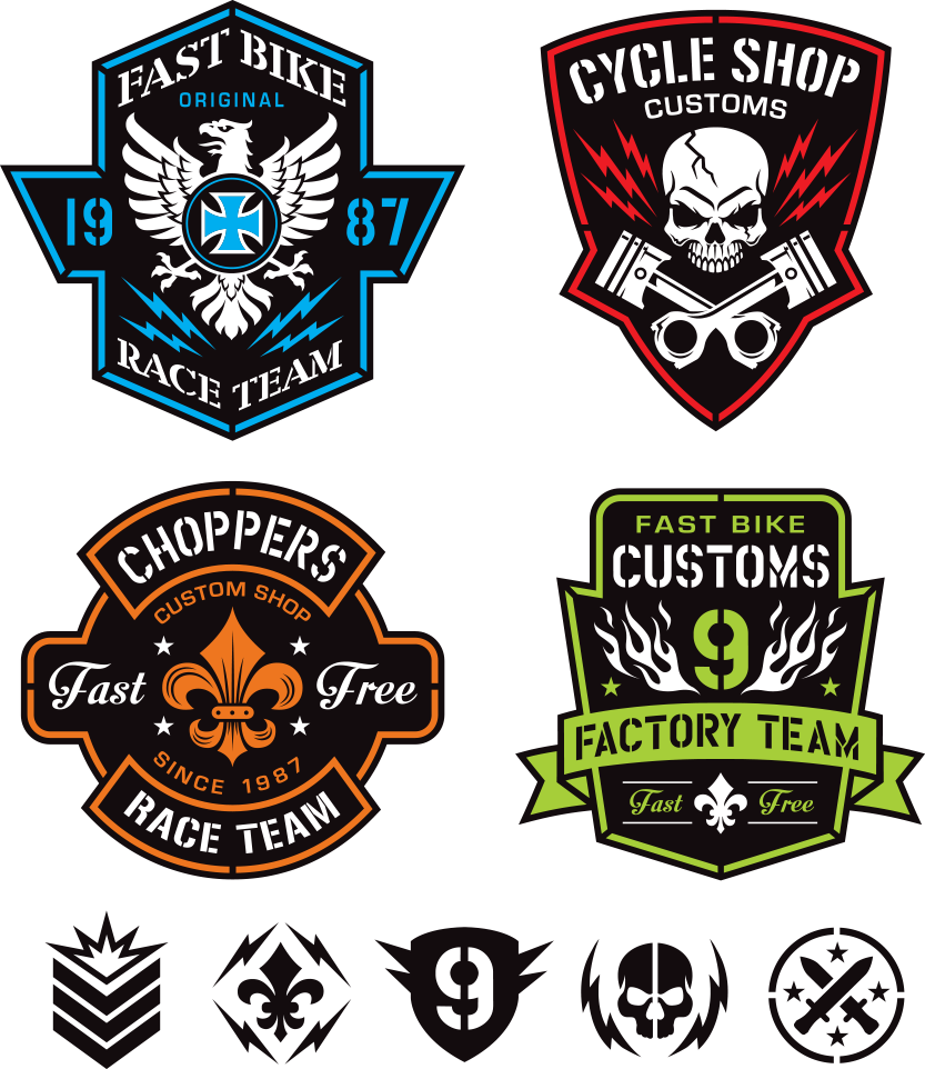 Logo Vector Motorcycle Illustration Skull Transparent PNG Image