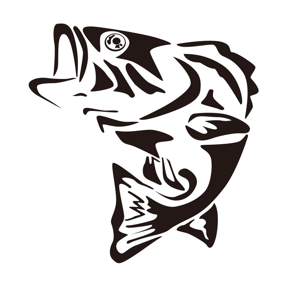 Largemouth Logo Art Bass Fishing Transparent PNG Image