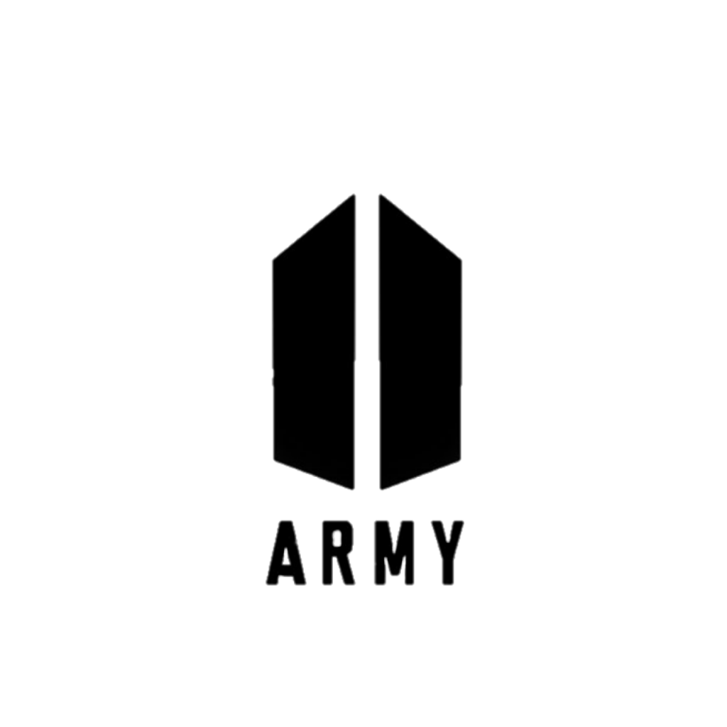 Text Sticker Black Bts Army Transparent PNG Image