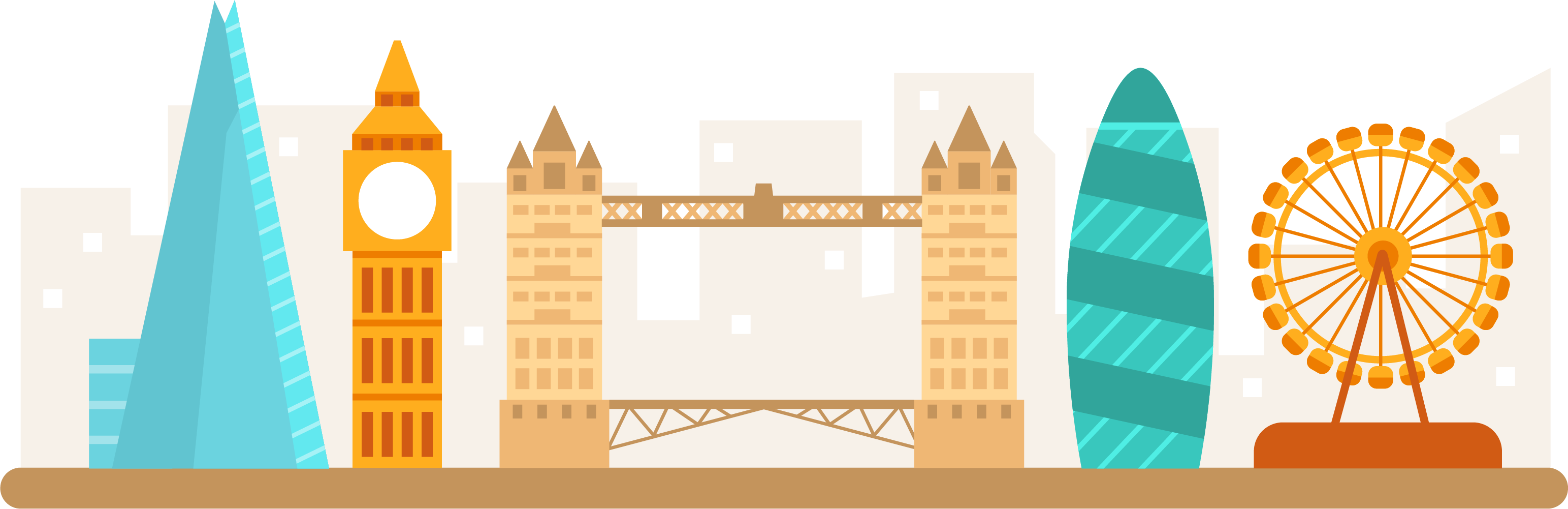Bridge Tower London Line Rectangle Transparent PNG Image