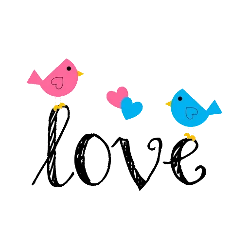 Text Love Transparent PNG Image