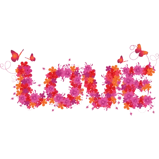Text Love Transparent PNG Image