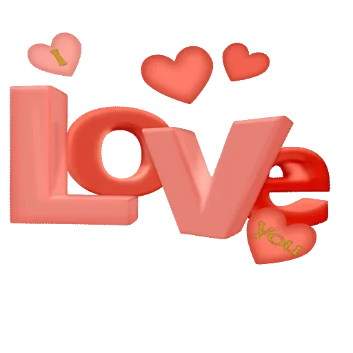 Text Love Transparent PNG Image