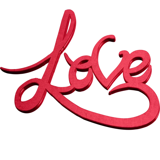 Text Love Transparent PNG Image