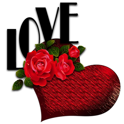 Word Love Text Transparent PNG Image