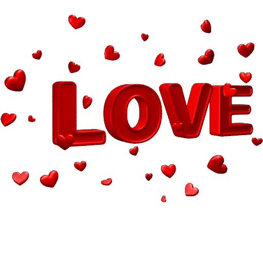 Word Love Text Transparent PNG Image