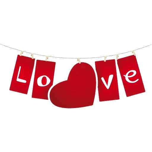 Word Love Text Transparent PNG Image