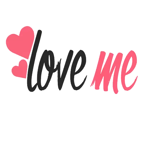 Word Love Text Transparent PNG Image