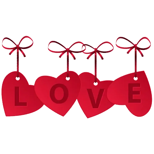 Word Love Text Transparent PNG Image