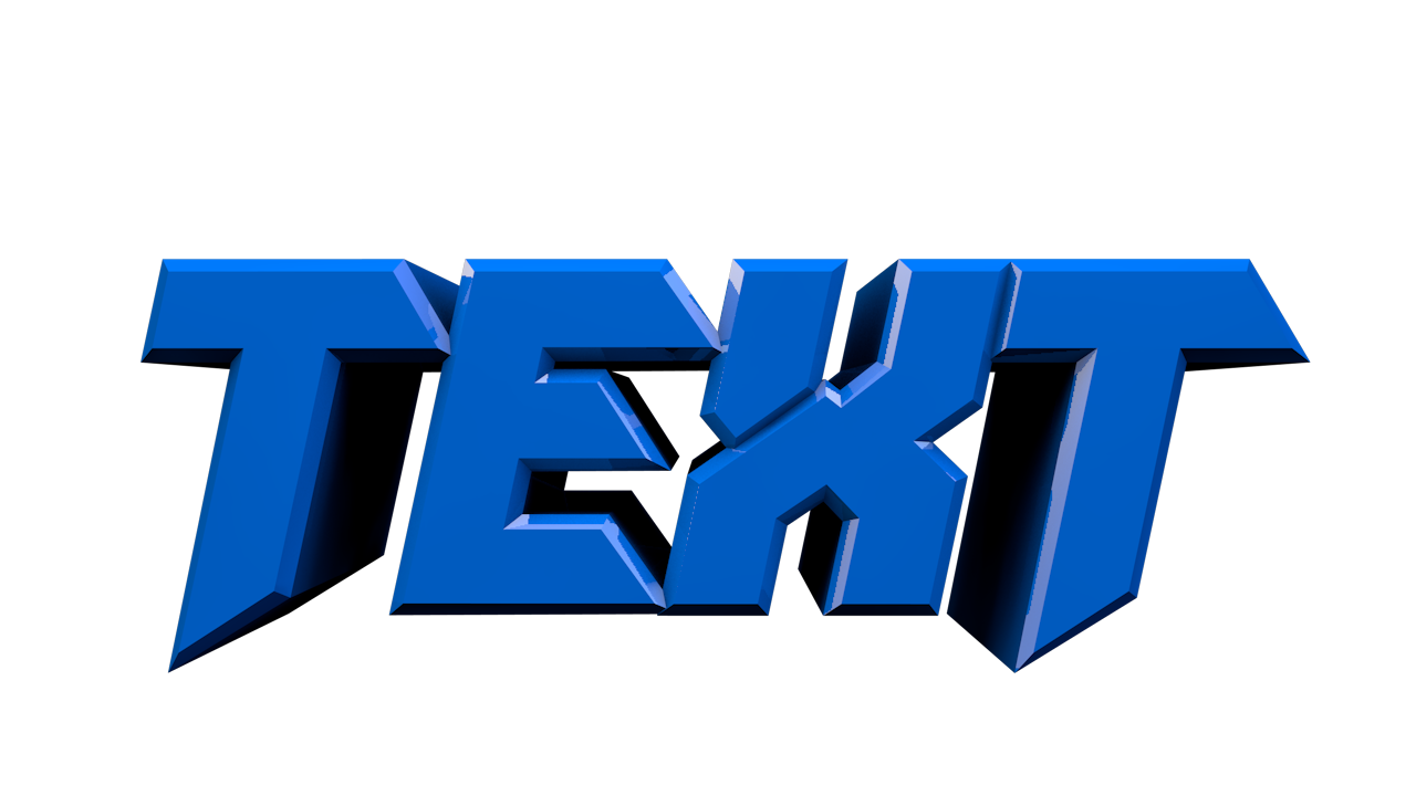 Text 3D Transparent PNG Image