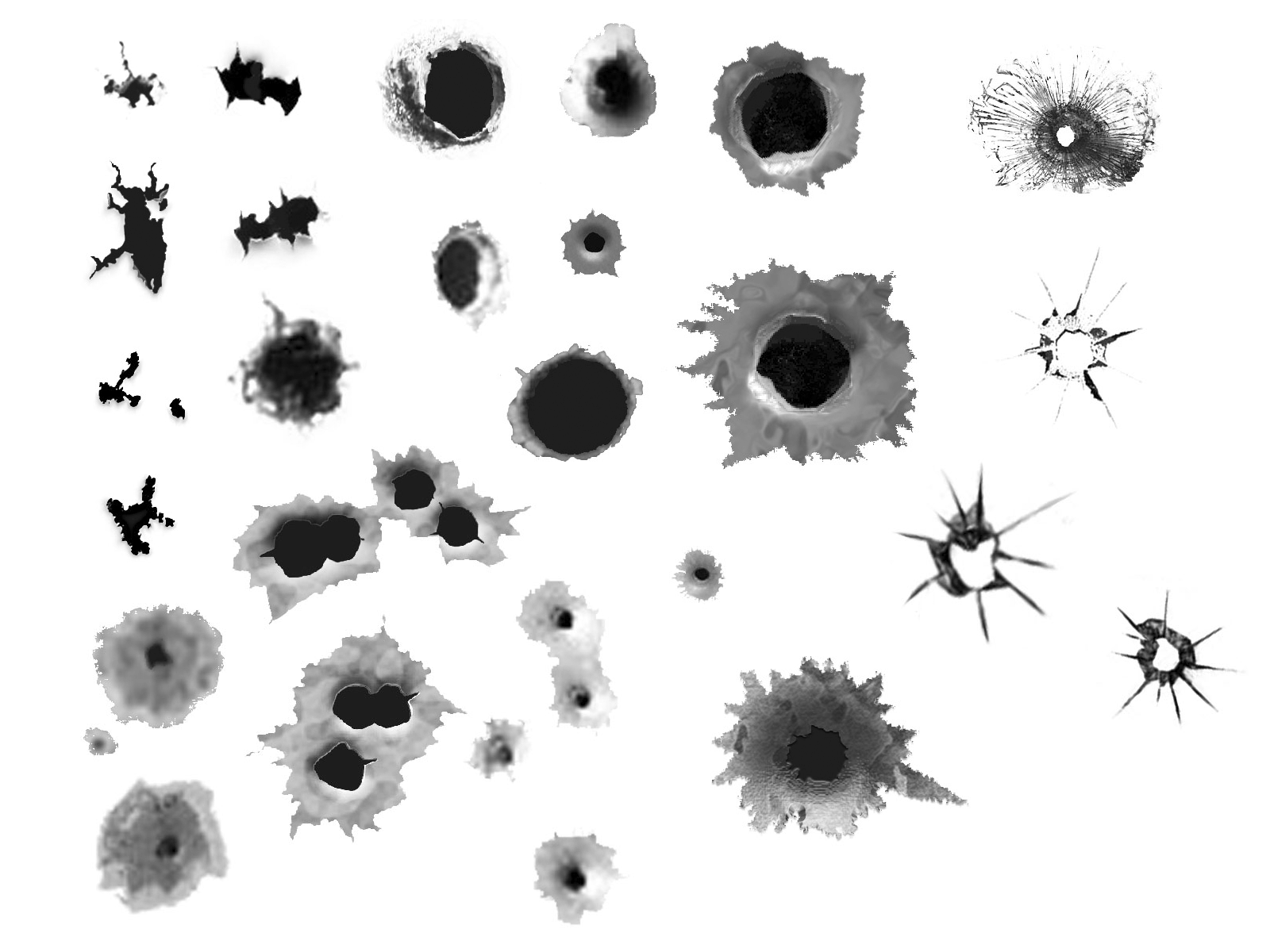 Bullet Holes Transparent PNG Image