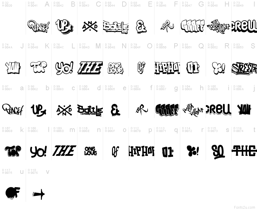 Hip Hop Fonts Transparent PNG Image