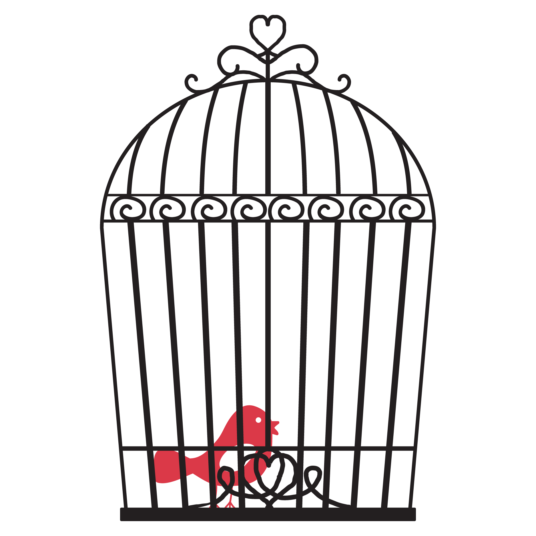 Caged Bird Transparent PNG Image