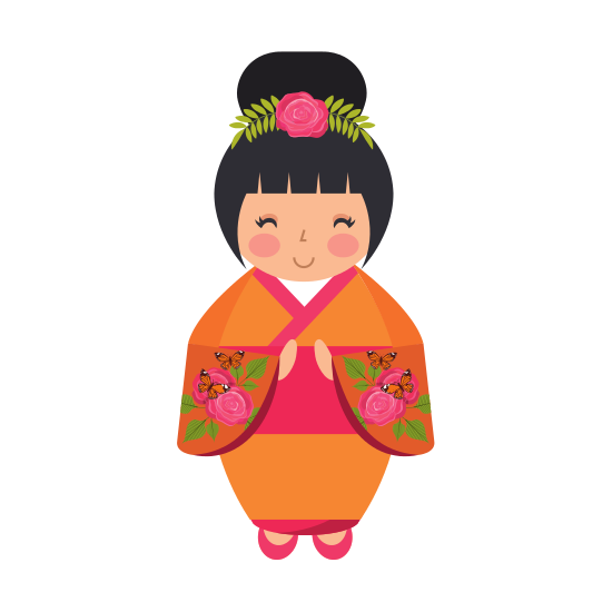 Japanese Doll Transparent PNG Image