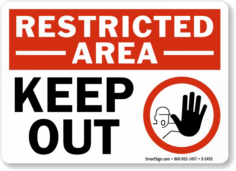 Keep Out Transparent PNG Image