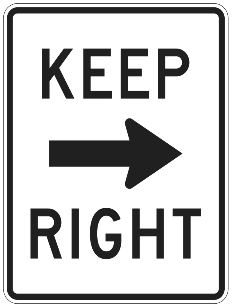 Keep Right Transparent PNG Image