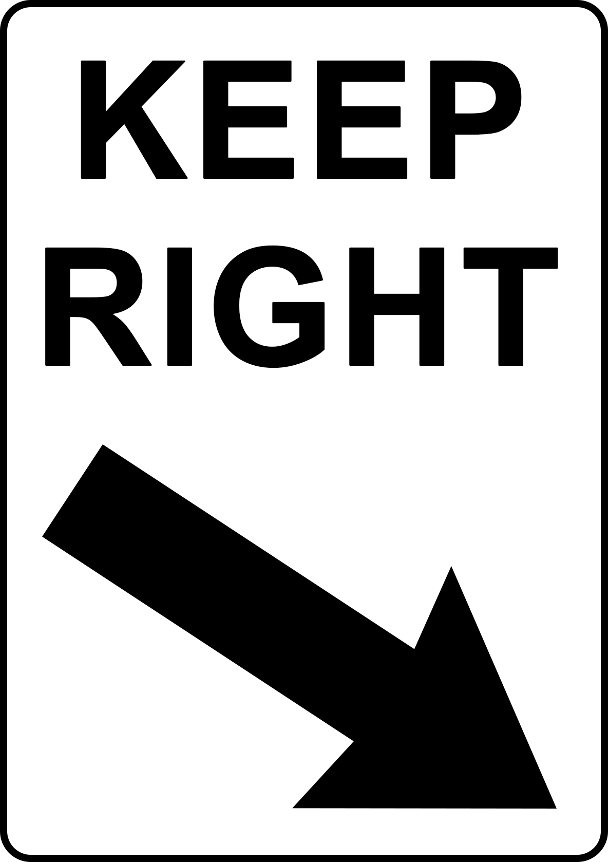 Keep Right Transparent PNG Image