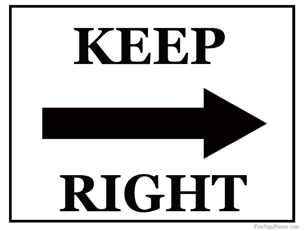 Keep Right Transparent PNG Image