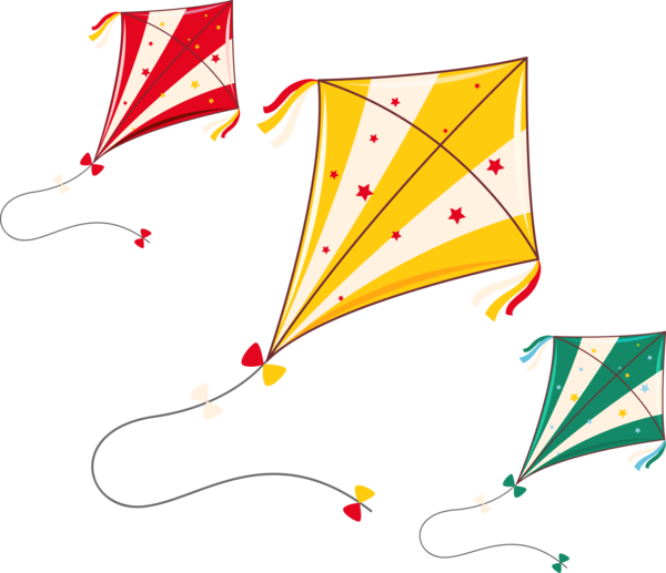 Makar Sankranti Line Kite For Happy Colors Transparent PNG Image