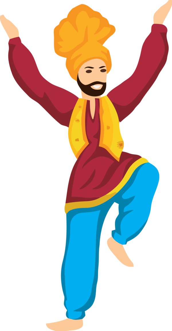 Makar Sankranti Cartoon Costume Animation For Happy Day Transparent PNG Image