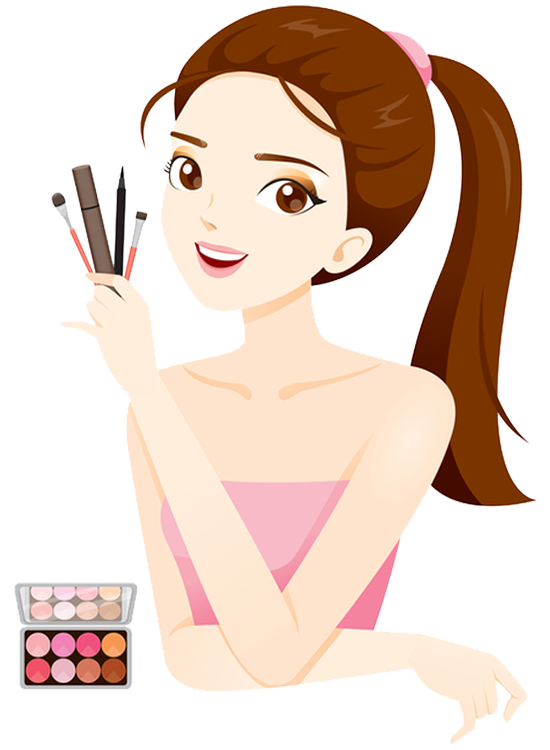 Doing Girl Makeup Transparent PNG Image
