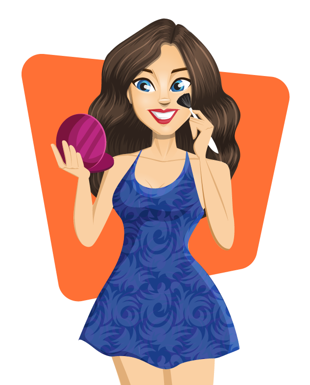 Doing Girl Makeup Transparent PNG Image