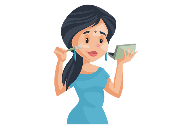 Doing Girl Makeup Transparent PNG Image