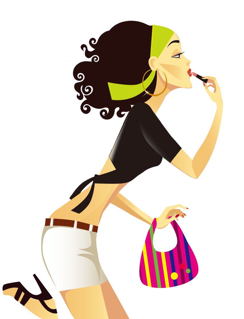 Doing Girl Vector Makeup Transparent PNG Image