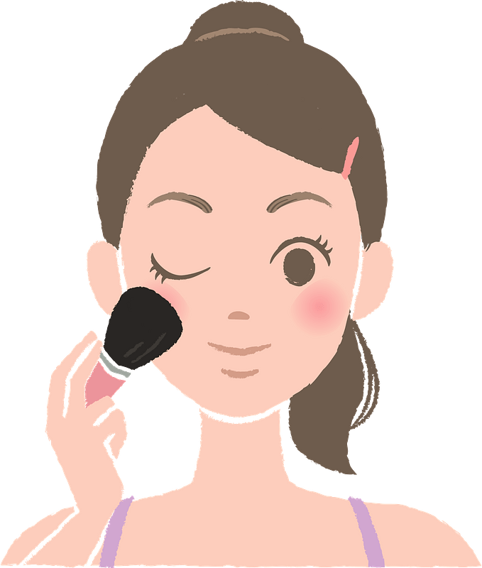 Doing Girl Vector Makeup Transparent PNG Image