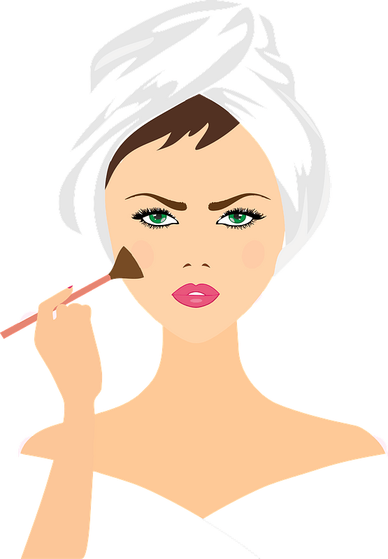 Doing Girl Vector Makeup Transparent PNG Image