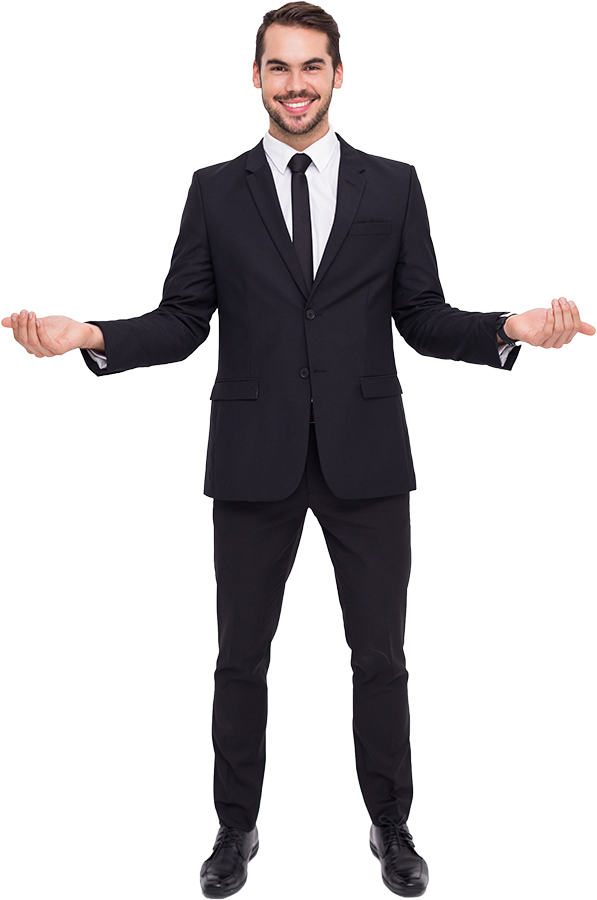 Standing Man Business Formal File Transparent PNG Image