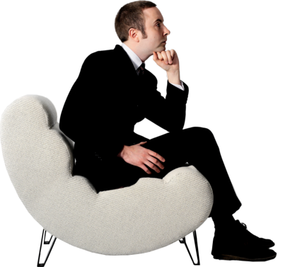 Sitting Man Transparent PNG Image