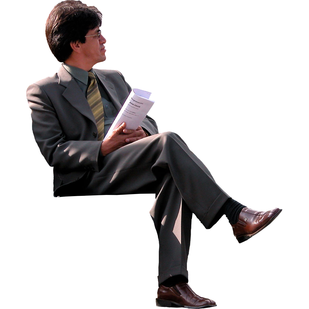 Sitting Man Transparent PNG Image